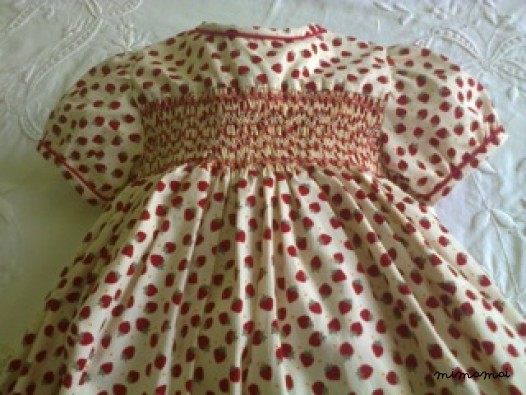 Strawberry Print on Cream 100% Cotton Dress