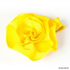 Rosette Hair Clip - Yellow