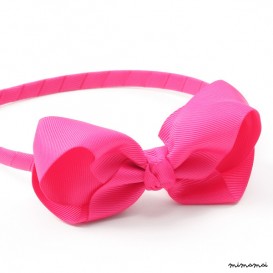 Bow Headband Shocking Pink