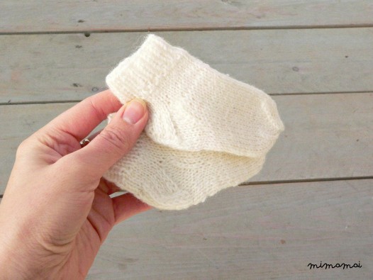Infant wool socks - newborn gift, baby shower - white - made to order