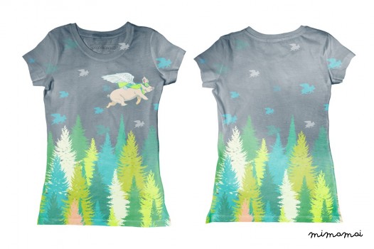 GIRLS -- Flying Pigs T-shirt Dress
