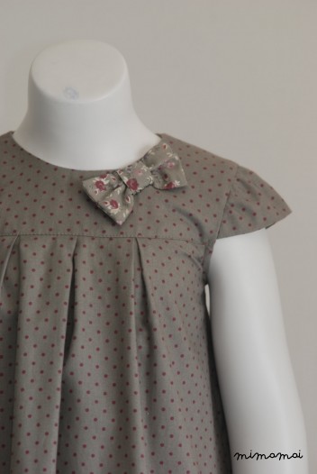 Girls dress,Girl gray print dress, Dress for all seasons, Handmade childrens clothing