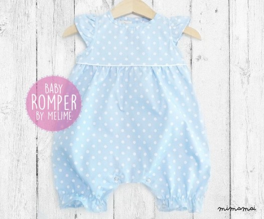Pastel Blue Baby Romper suit