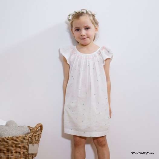 Robe imprim&eacute;e brod&eacute;e Margaux