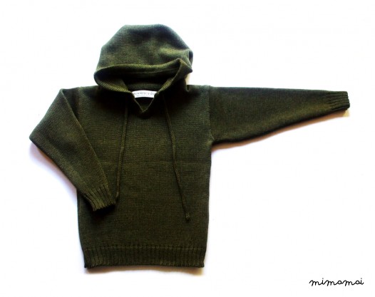 Babies/Children's lightweight merino wool hooded sweater/pullover/jumper/hoodie