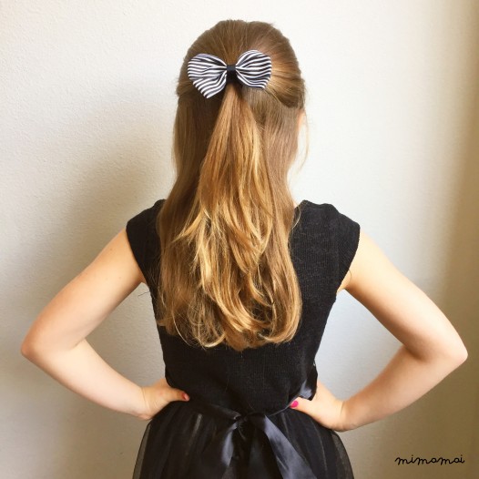 Stripe Bow - Blue & White