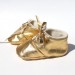 3 - 6 Months Slippers / Baby Shoes Lamb Golden Glitter Dore