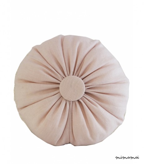 COUSSIN LITTLE MACARON LIN LAV&Eacute; ROSE POUDRE