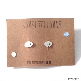 Cloud and star earrings - Silver