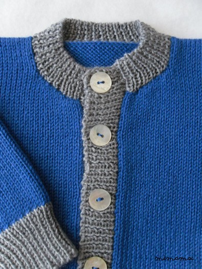 Boys Knit Cardigan - Blue & Grey