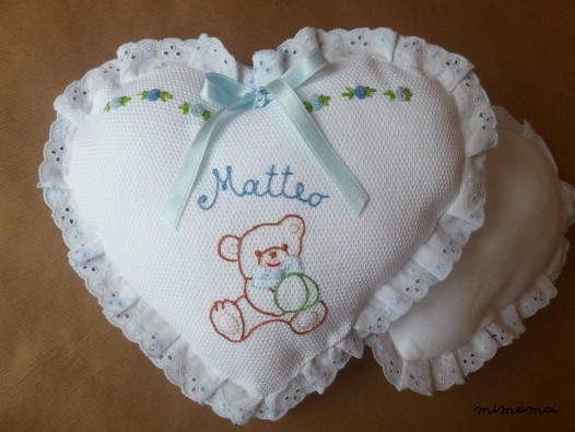 Cuori nascita personalizzati GEMELLI. Regalo nascita