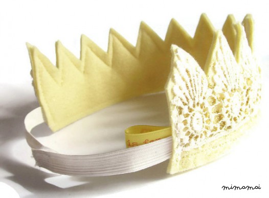 Personalizzato oro corona - feltro - Crown Princess - pizzo corona - partito - damigella d'onore