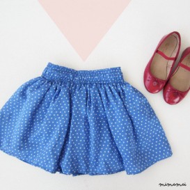 Girl Satin Skirt Blue