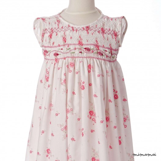 Callippe Fritillary smocked floral dress