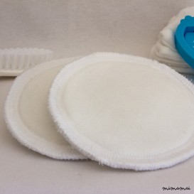 Lot de 2 coussinets d&rsquo;allaitement lavables bio