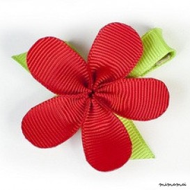 Allie Red Flower Hair Clip