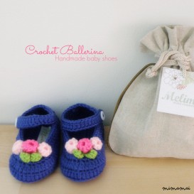 Blue crochet ballerina